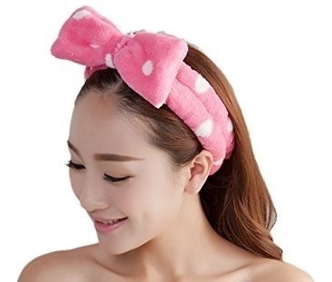 I DEW CARE Pink Tiara Headband  Spa Facial Skincare, Face Wash