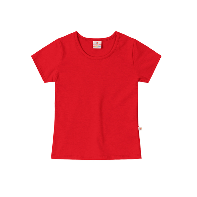 Blusa básica infantil menina em cotton Brandili - Brandili