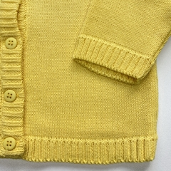 Casaco Baby Basic Amarelo - Baby Fio Tricot Infantil