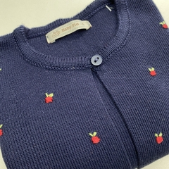 Casaco Marinho Frutinhas Vermelhas - Baby Fio Tricot Infantil