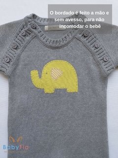 Macacão Raglan elefantinho Cinza - comprar online