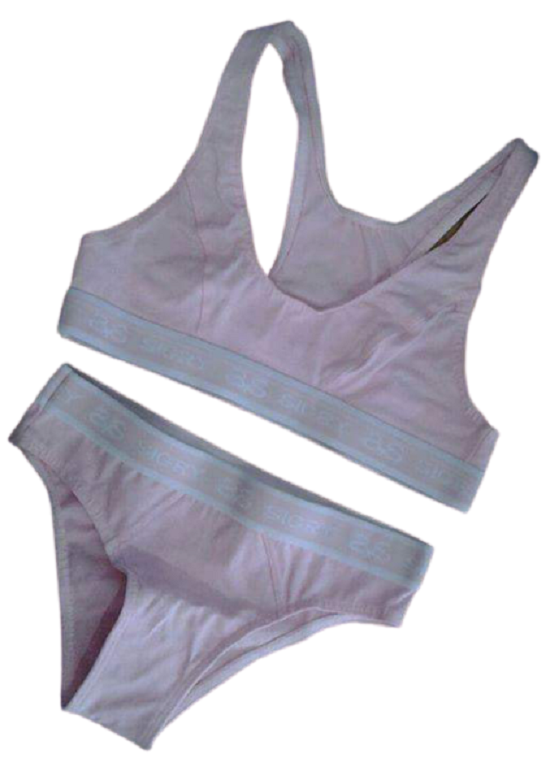 Conjunto deportivo Sigry algodon y lycra rosa talle 85 0317