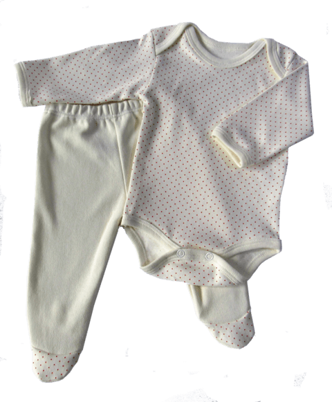 Kit Body e Culote Cru com Bolinha