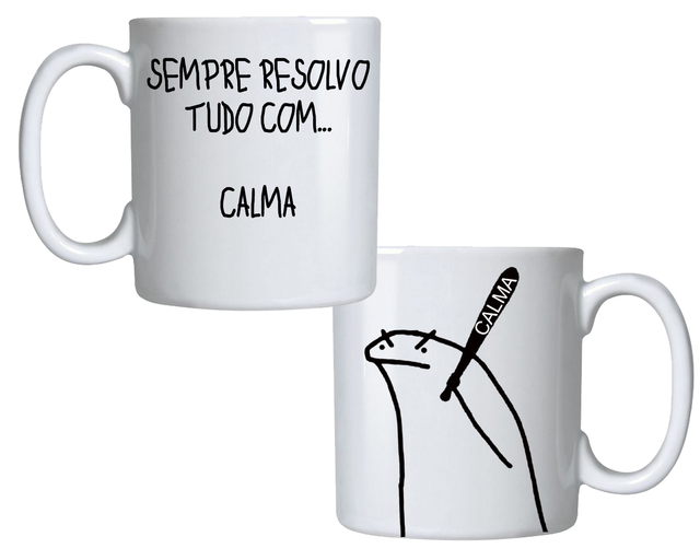 caneca flork meme boneco palito cod 02 em Promoção no Magazine Luiza