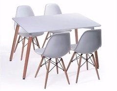 Mesa Eames Mario Cellini 120x80 + 4 Sillas Eames 