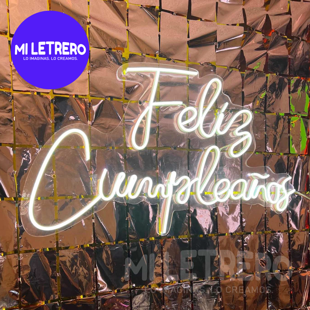 Letrero Luminoso Led Feliz Cumplea Os Neon Para Eventos