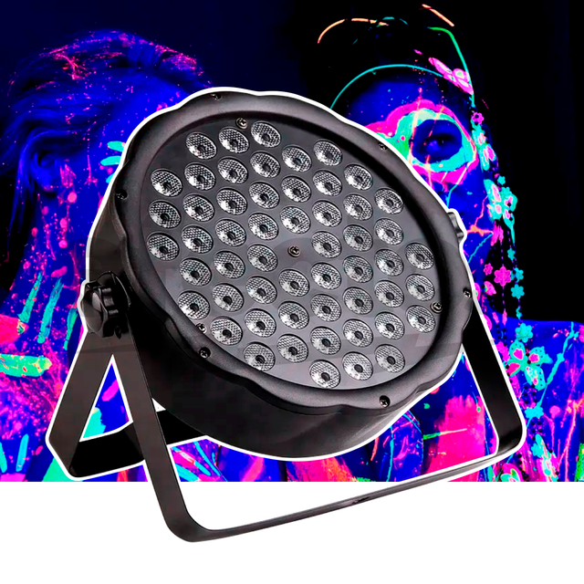 Tacho Led UV 36x3W Luz Negra Decoración Neon para Escenario Disco