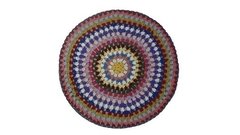 Almofada Redonda de Crochet Multicolorido 0,45 D