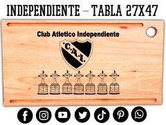 INDEPENDIENTE DE AVELLANEDA - TABLON DE ASADO CON GRABADO LASER - REGALOS ORIGINALES