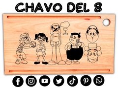 CHAVO DEL 8 TABLON DE ASADO CON GRABADO LASER 27X47 en internet