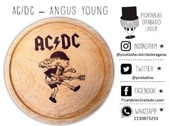 PLATO DE ASADO REDONDO CON GRABADO LASER: AC/DC