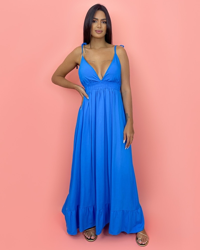 Vestido Juliana Curto - Azul Royal