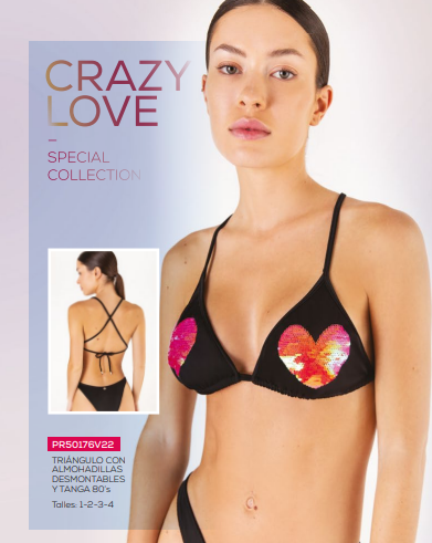 Tri ngulo c almo y tanga 80 s Crazy Love Promesse PR50176V22