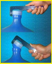Abridor de galão/garrafão de água mineral - material: plástico resistente - comprar online