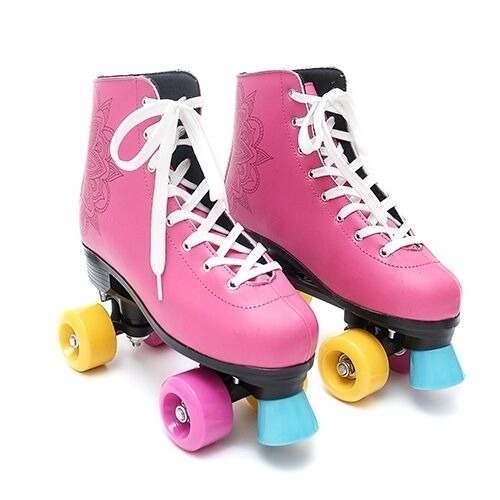 Patin Patines 4 Ruedas Artistico Rosa Leccese Mundo Manias