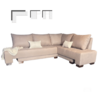 Sofa Esquinero Cama Modular Panne Antimancha 2.75 x 2.05 x 0.85