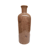 Adorno botellon ceramica marron inscripcion