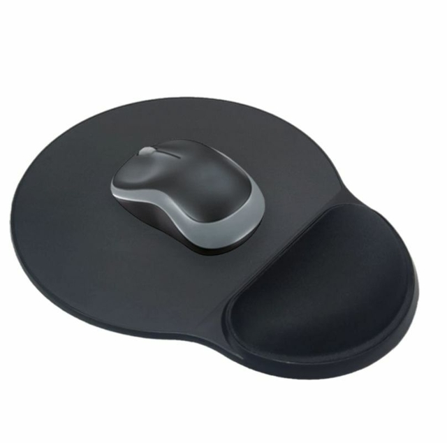 MOUSE PAD ERGONOMICO - OFFICE PRETO