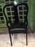Cadeira Antiga revestida de Corino Preto Estilo Vtihoriano - B Collection