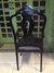 Cadeira Antiga Revestida Em Corino Preto Estilo Vithoriano - B Collection