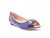 Sapato Feminino Tamanho Grande Peep Toe Comfortflex Ramarim Azul Marinho e Avelã Numeração Especial 40, 41 e 42