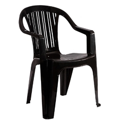 SILLA APILABLE COLOR NEGRO C/ APOYA BRAZOS - comprar online