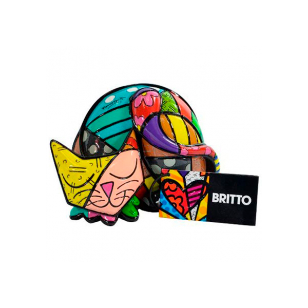 Escultura Romero Britto Gato Tin Resina