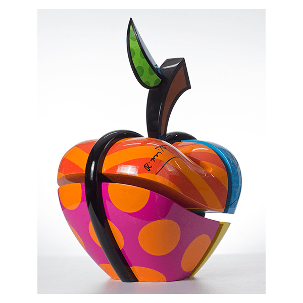 Escultura Romero Britto Assinada New York Apple