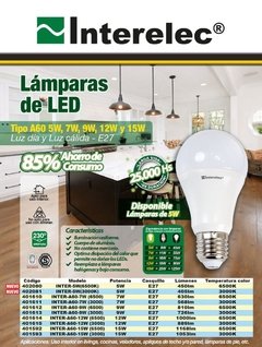 Lámpara LED 12w Luz Cálida Pack 10 Interelec - comprar online