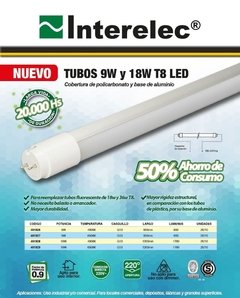 Tubo LED 18w 1,20 Mts Luz Fría Interelec - Electro Diel SRL