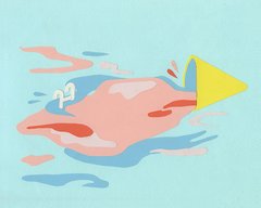 swimming cream. impresión de collage x Carolina Simonelli - comprar online