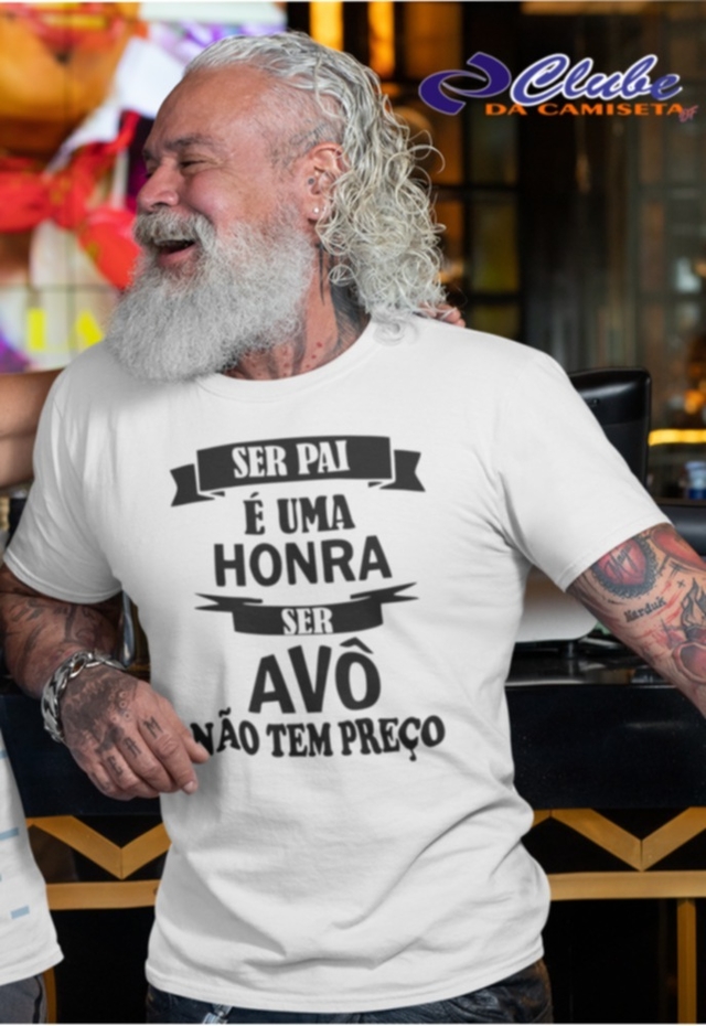 1 Camiseta Bonequinho Flork Meme Ser Pai é uma Honra ser Avô não