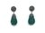 Conjunto colar com tassel e cristais e brincos com braquelite verde exército e espinélios na internet