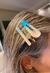 Kit com 3 presilhas de cabelo azul tie dye - comprar online