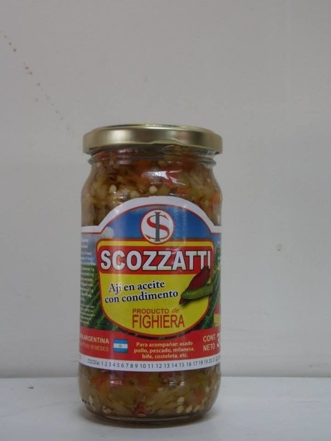 Aji en Aceite con Condimento "Scozzatti" 300 grms