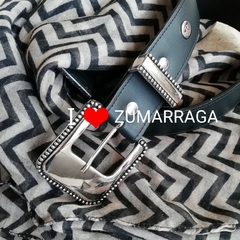 ZUMARRAGA - Cinturón con hebilla en niquel - 4cm