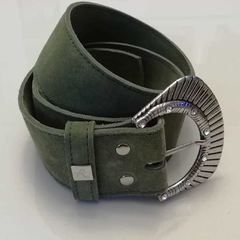 BILBAO - Cinturón de Gamuza con strass en 5,5cm - De la Riestra
