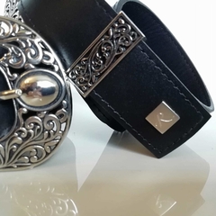LEITZA - Cinturón con hebilla calada en niquel - 3,5cm - comprar online