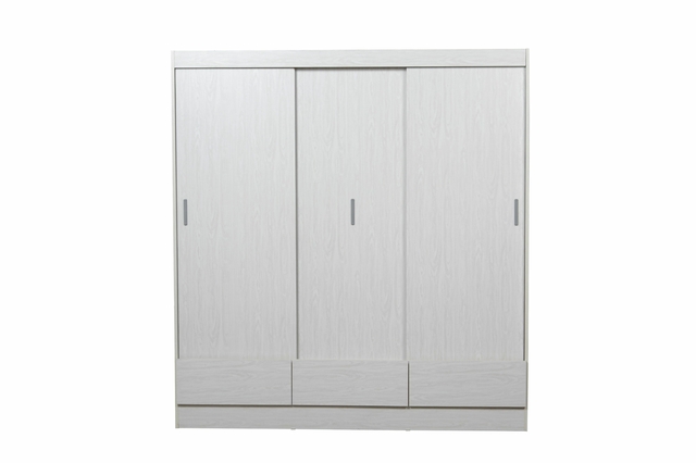 PLACARD TANA ECO 3 PUERTAS CORREDIZAS BLANCO VETA RICCHEZZE ARMADO