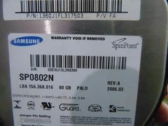 Hd Para Pc Desktop Samsung 80gb Ide Sp0802n 3,5 - WFL Digital Informática USADOS
