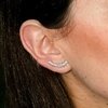 Brinco Ródio Ear Cuff Cristal