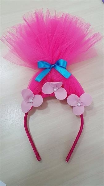 Tiara Trolls Simples- Princesa Poppy-Unidade - QUEENSLAND STORE- FANTASIAS  ,PERUCAS E CABELOS NATURAIS