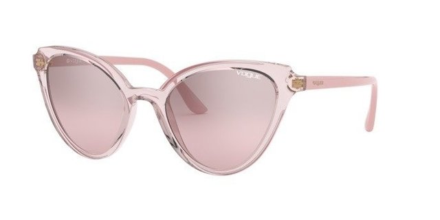 Óculos de Sol Vogue VO5427S 276136 Transparente Lente Rosa Degradê Cinza  Tam 50