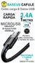 Cable Baseus 2.4a Usb microusb Carga Rapida Mallado Reforzado 1 Metro - comprar online