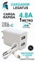 Cargador LEGATUS 4.8A CARGA RAPIDA USB C + Cable Usb Tipo C - comprar online