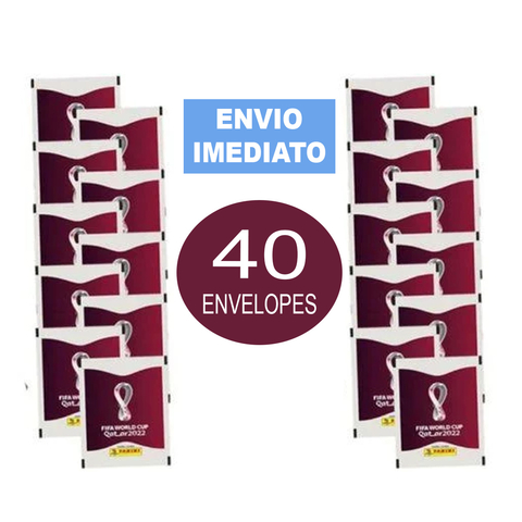 Pacote com 40 envelopes Figurinhas - Fifa Qatar - Panini
