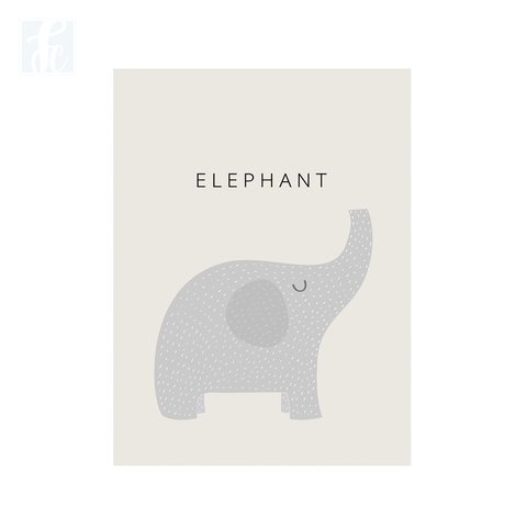 Placa Decor - Elefante Escandinavo - comprar online