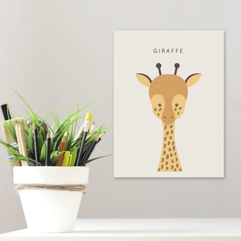 Placa Decor - Girafa Escandinavo