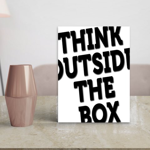 Placa Decor Frases - Think Outside The Box