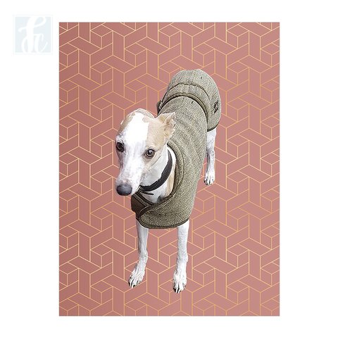 Placa Decor Pet Personalizada - Geométrico Rose Gold